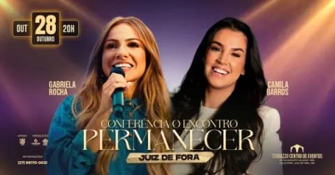 Cartaz, Gabriela Rocha e Camila Barros: O Encontro Permanecer, Juiz de Fora