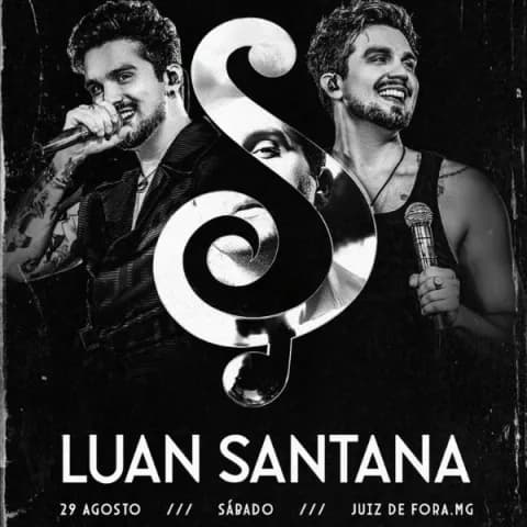 Cartaz, Luan Santana, turnê Além do Registro, Juiz de Fora
