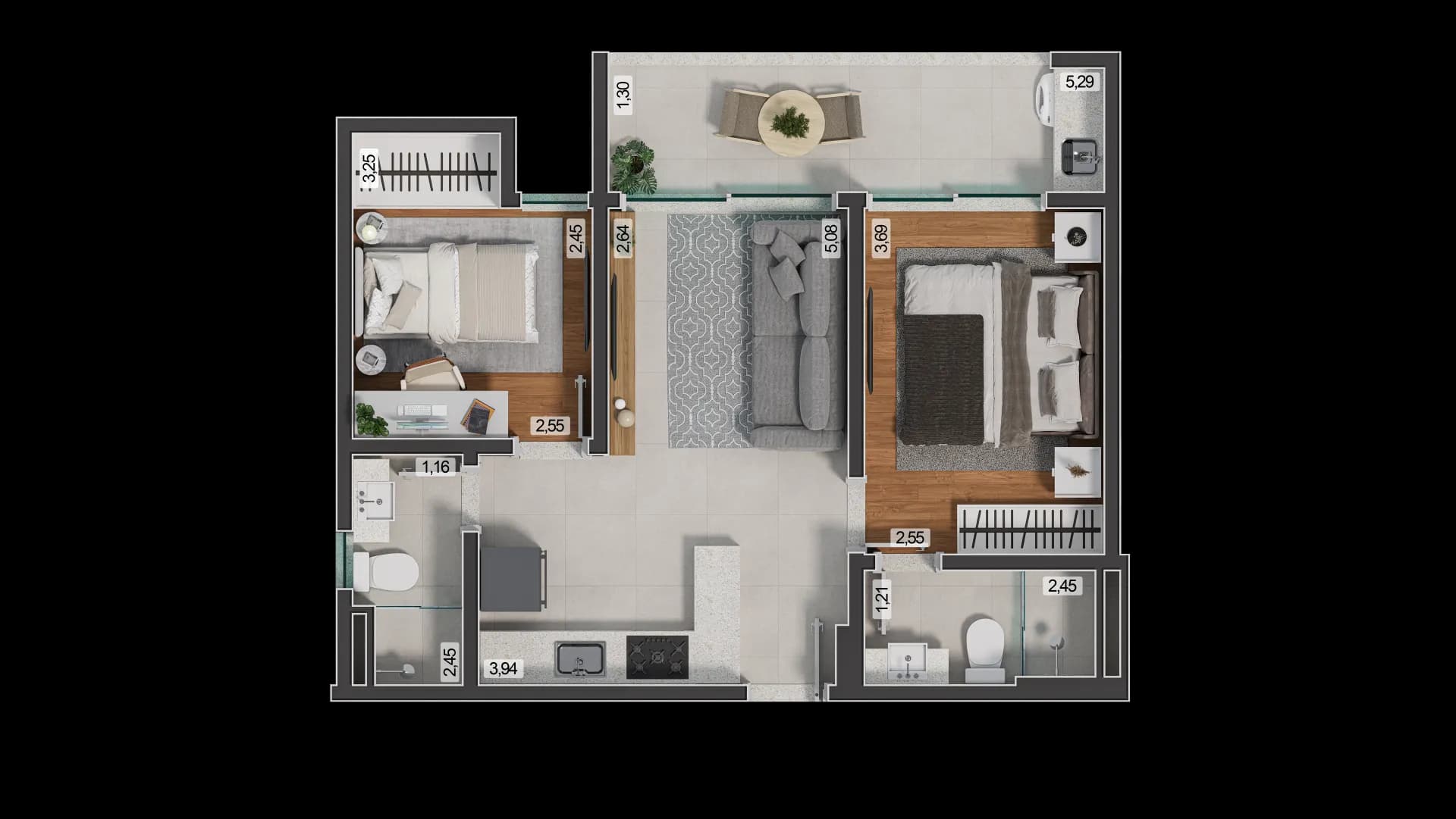 Tipo - Coluna 11, Città Residence, São Mateus, Juiz de Fora
