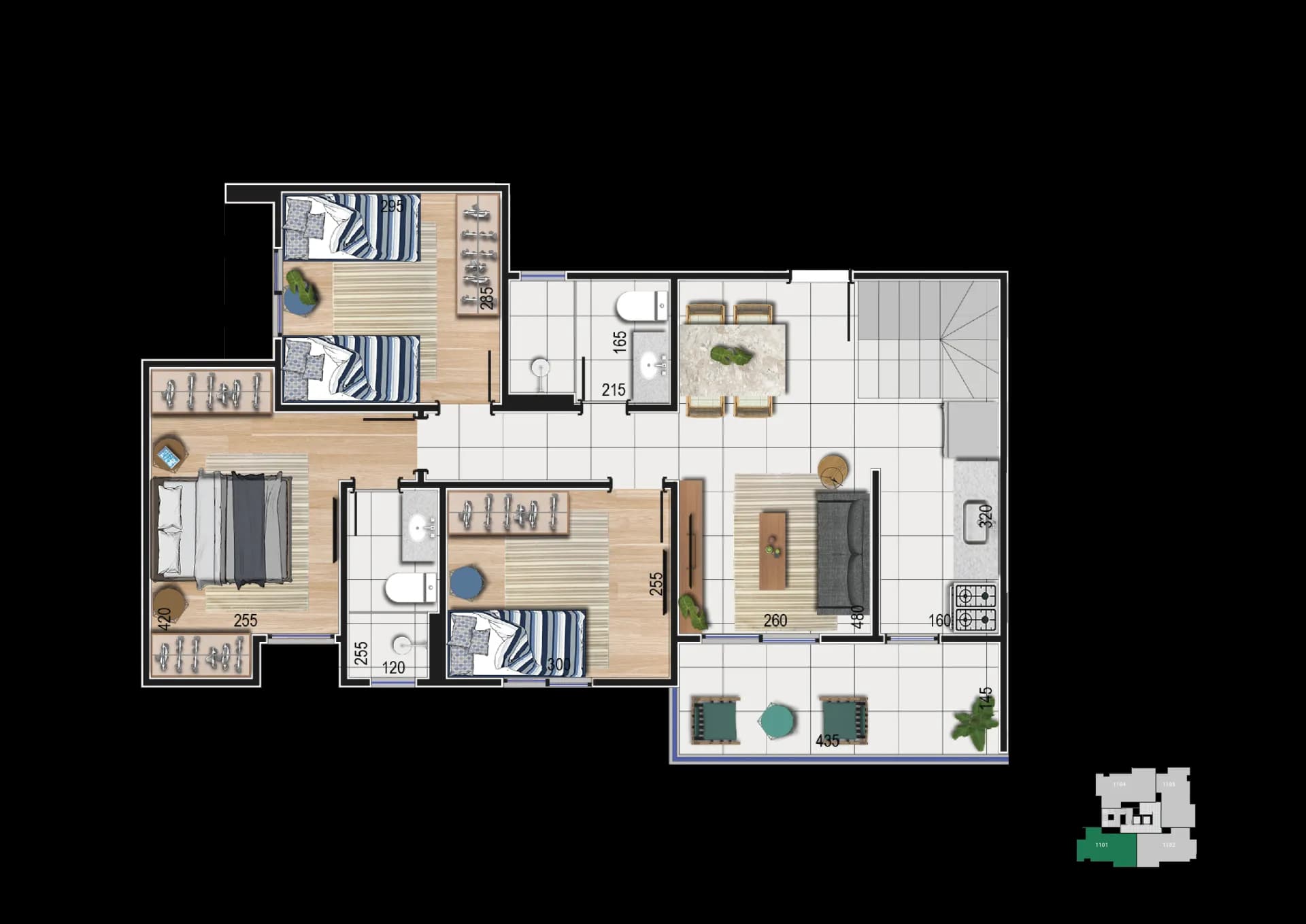 Duplex 1º pavimento humanizada