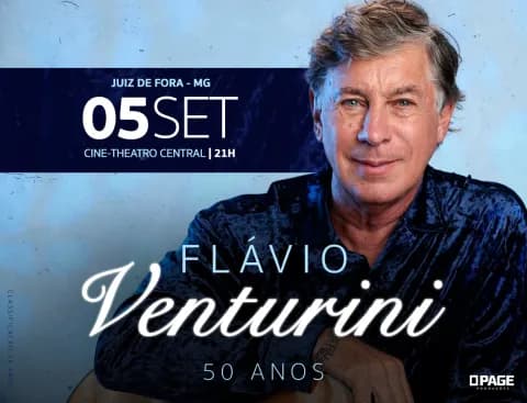 Cartaz, Flávio Venturini, 50 anos de carreira, Juiz de Fora